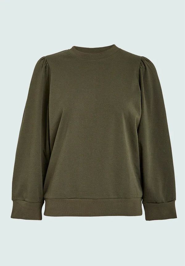 PCFiola GOTS Pufflsevee Blouse - Groen