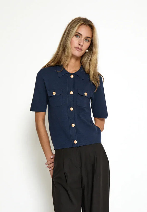 PCKaylee Half Sleeve Cardigan - Zwart
