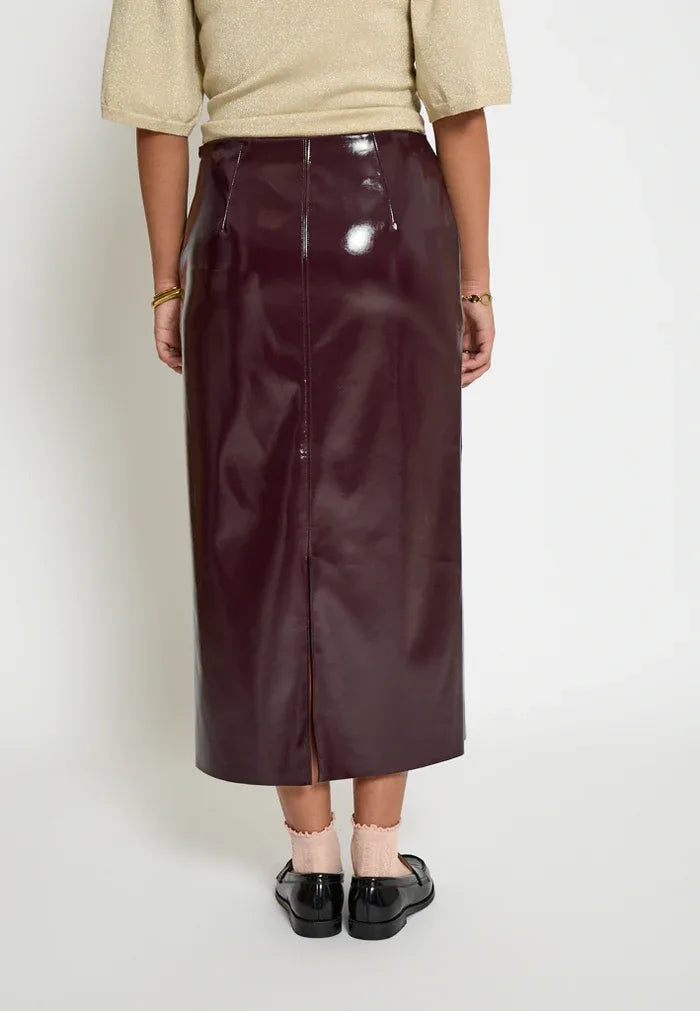 PCLucinda Vegan Skirt - Bruin