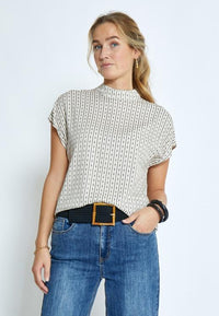 PCNuria Linen Knit Top - Wit