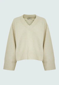 PCCeleste GRS V-Neck Knit Pullover - Grijs