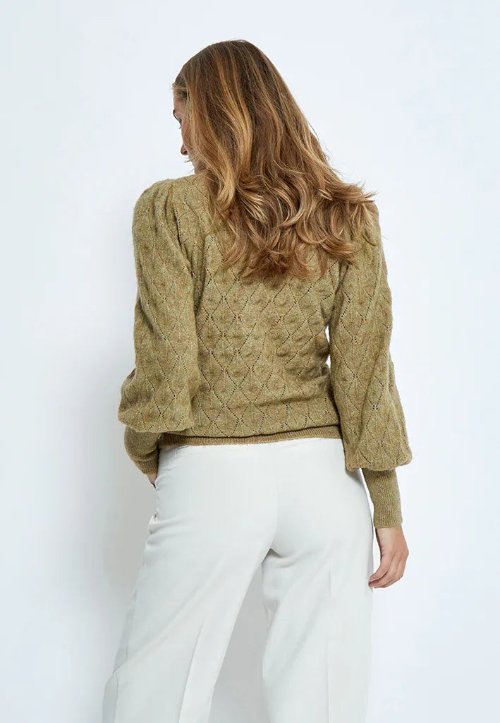PCKate Puff Sleeve Pullover - Grijs