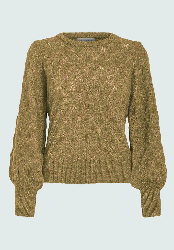 PCKate Puff Sleeve Pullover - Grijs