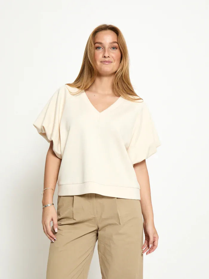 PCMinnie GRS Ballon Sleeve Blouse - Wit