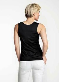 Basic Top V-Neck Lace - Zwart