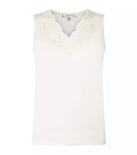 Basic Top V-Neck Lace - Wit