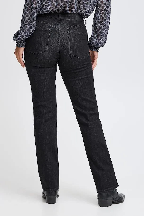 PZJOYY HW Jeans Straight Leg - Zwart