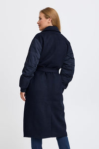 PZLEA Long Wool Outerwear - Blauw