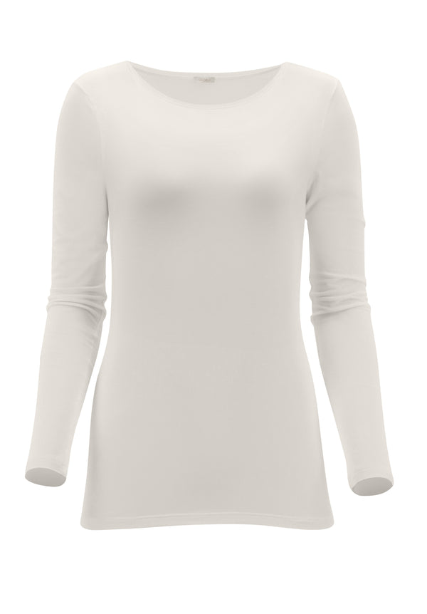 Perfect Line Cashmere - T-Shirt Long Sleeve - Zwart