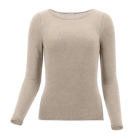 Perfect Line Cashmere - T-Shirt Long Sleeve - Beige