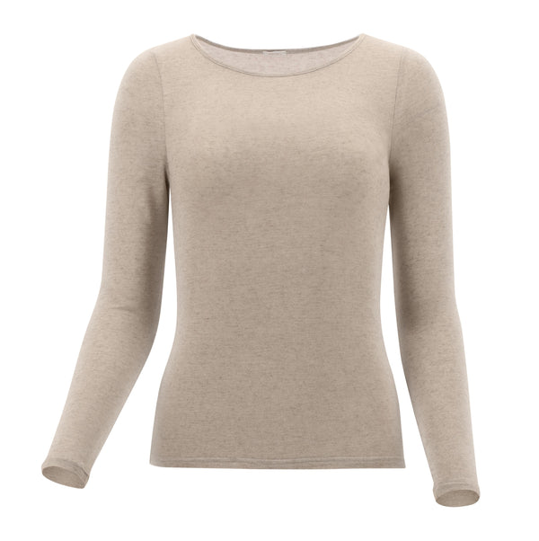 Perfect Line Cashmere - T-Shirt Long Sleeve - Beige