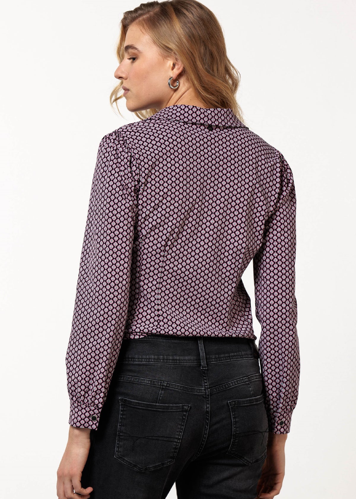 Blouse Travel Little Diamonds - Zwart