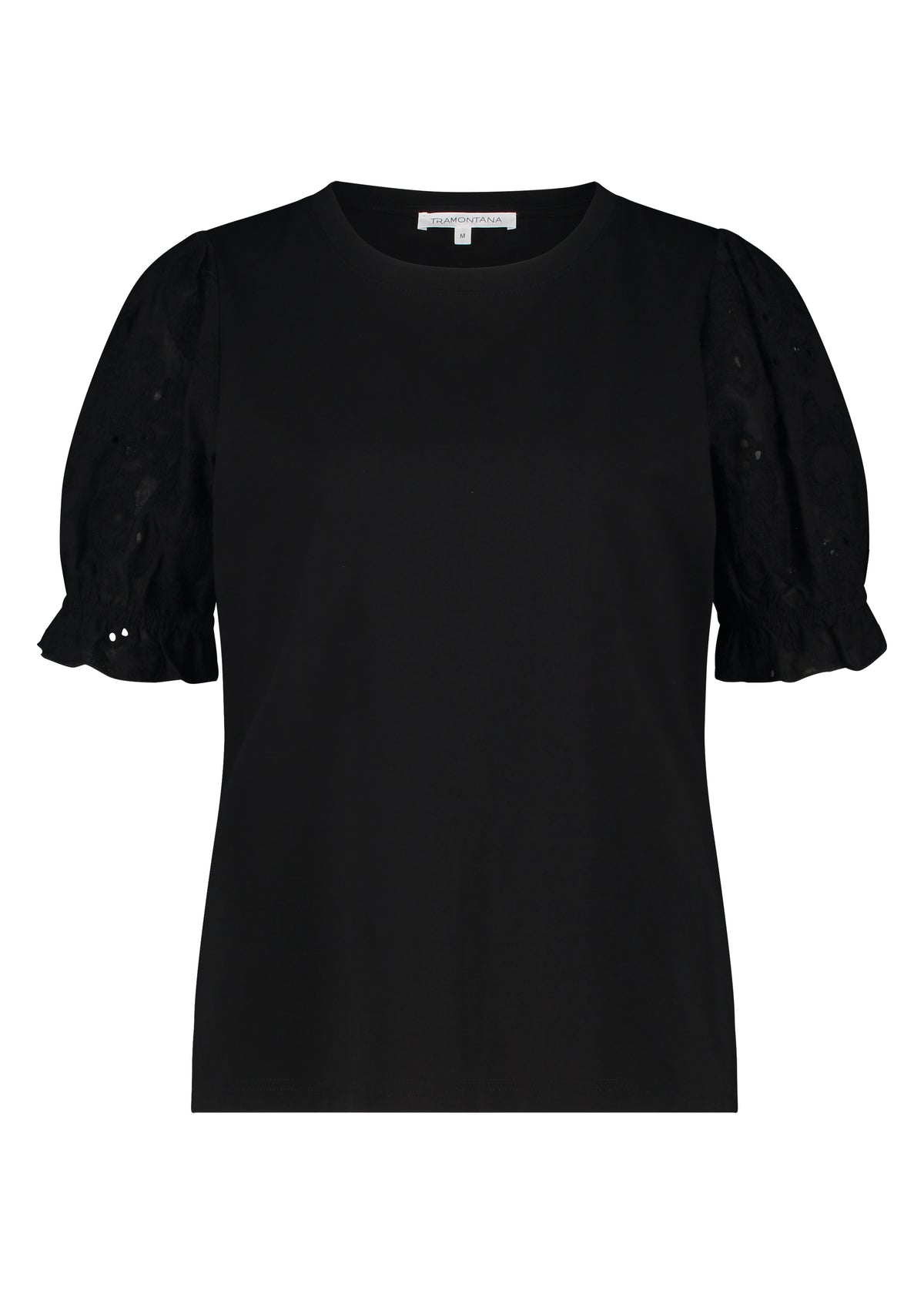 Top Jersey Brodery - Zwart