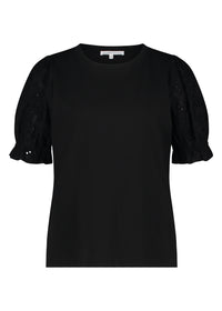 Top Jersey Brodery - Zwart