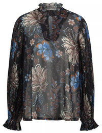 Top Elegant Flower Print - Multi