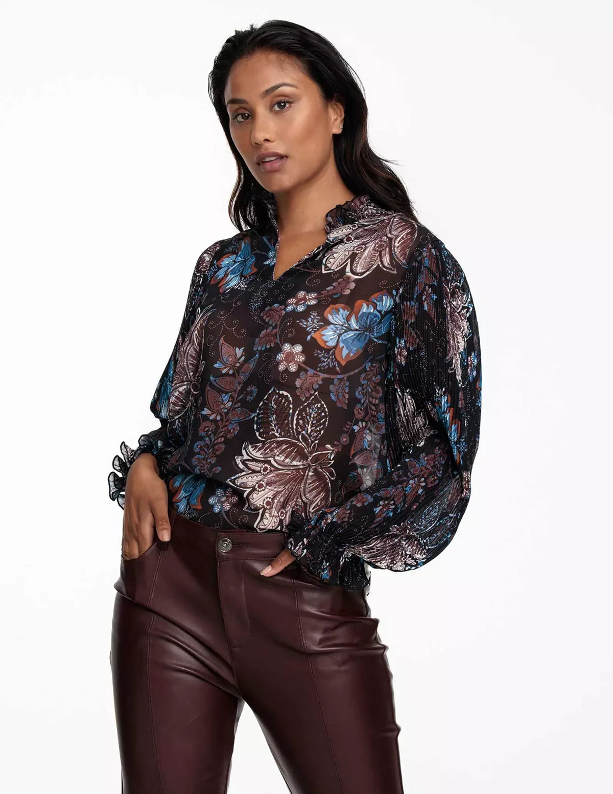 Top Elegant Flower Print - Multi
