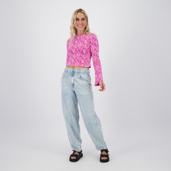 Spring Yoke balloon jeans - Blauw