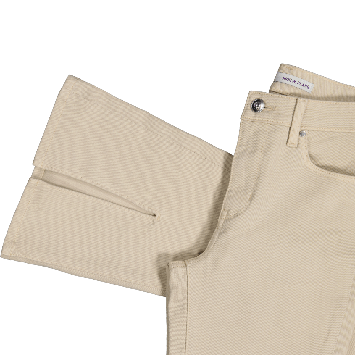 Sunrise split flare jeans - Zand