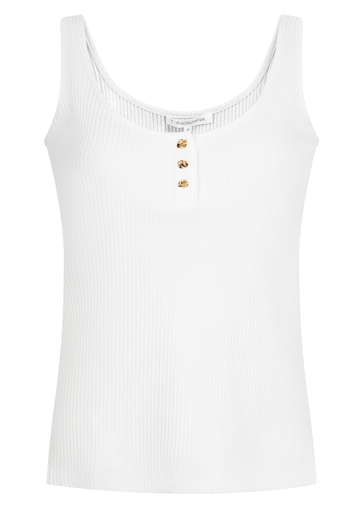 Rib Singlet Button Detail