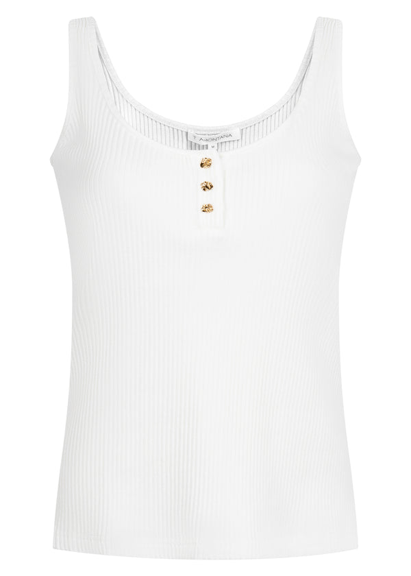 Rib Singlet Button Detail