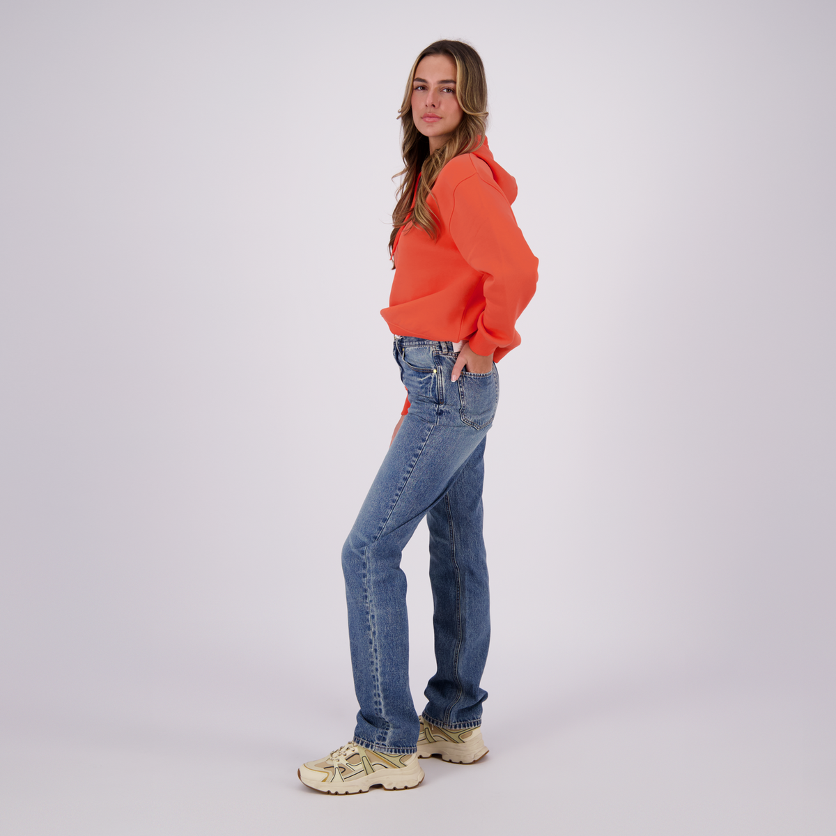 Sarah straight jeans - Blauw