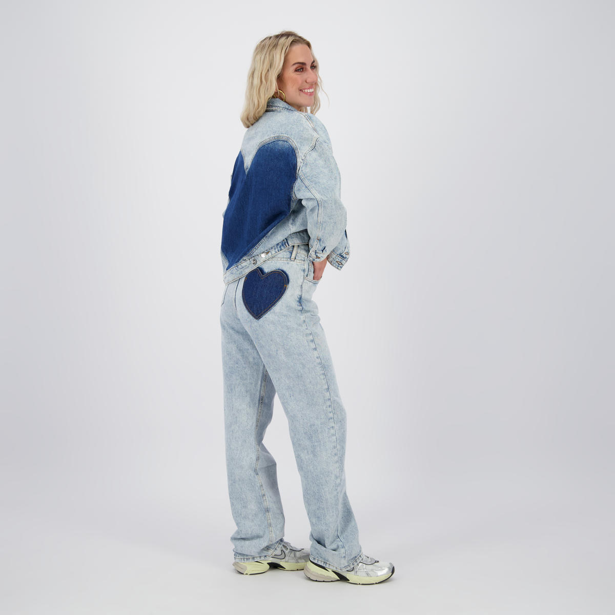 Savanna Heart straight jeans - Blauw