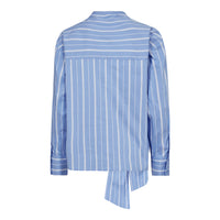 ShiraCC Stripe Bow Blouse - Blauw