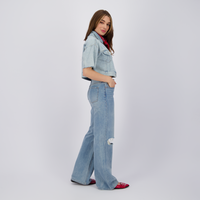 Sky Crafted wide leg flare jeans - Blauw