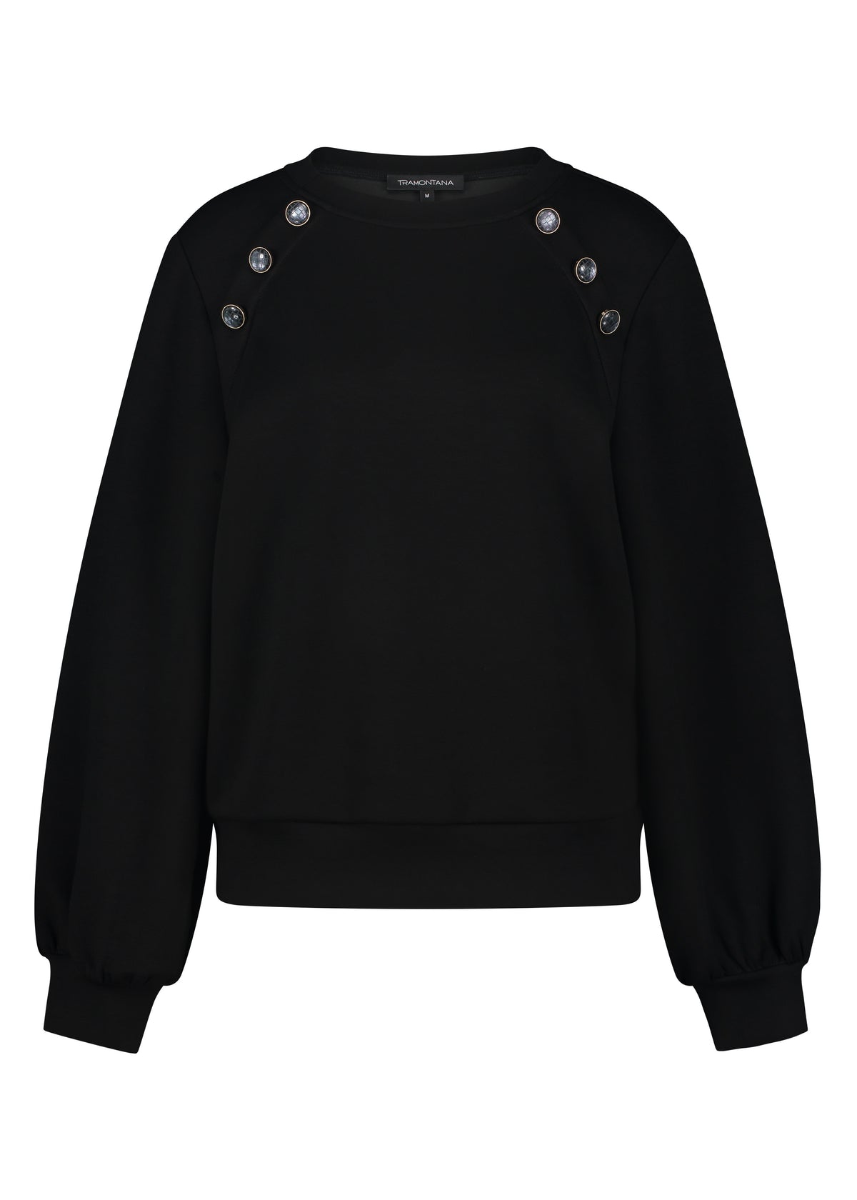 Sweater Sailor Buttons - Zwart