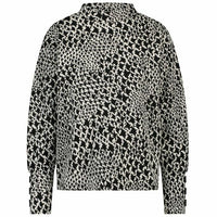 Jumper High Collar Jaquard - Zwart