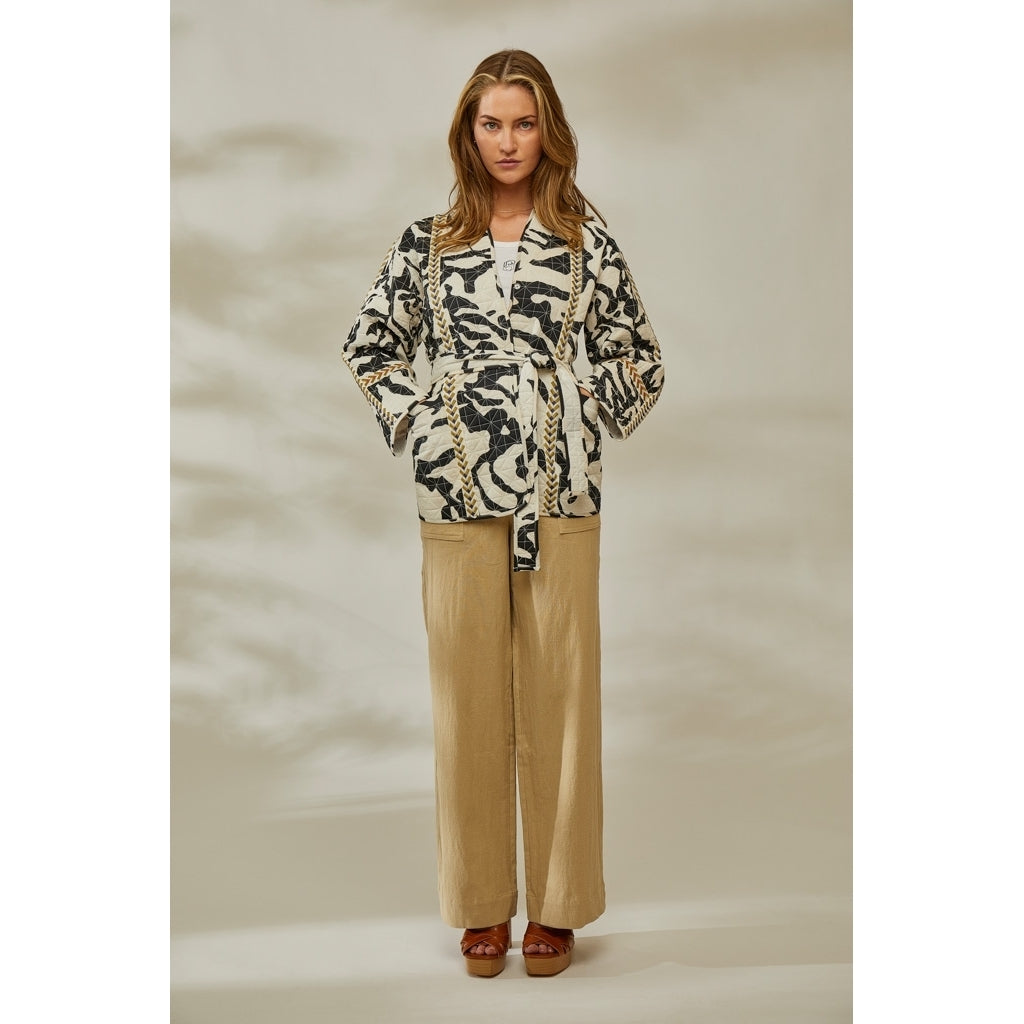 Tansenia Long Sleeve Quilted Jacket - Grijs