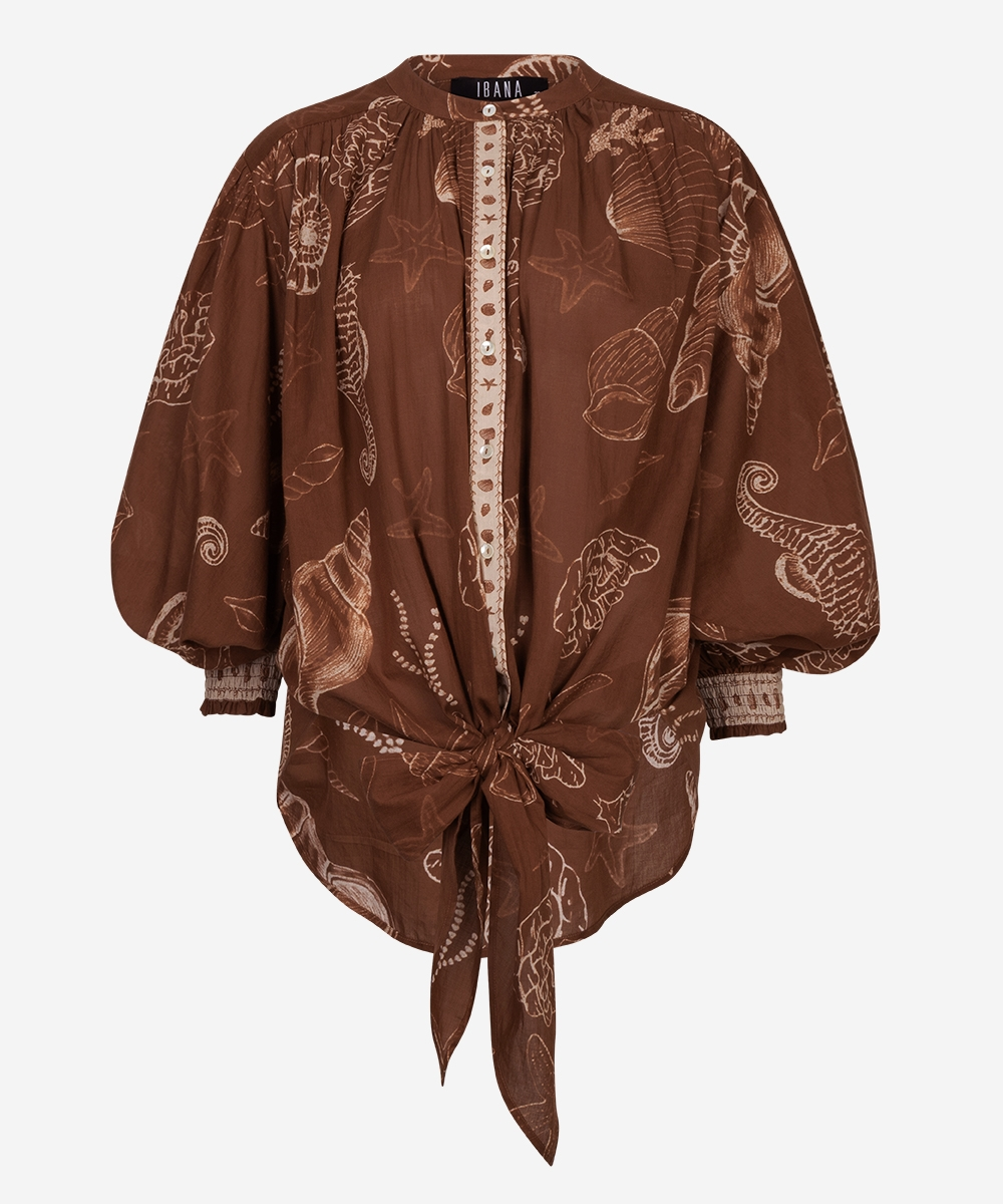 Tinca Shell Blouse - Bruin