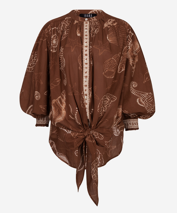 Tinca Shell Blouse - Bruin