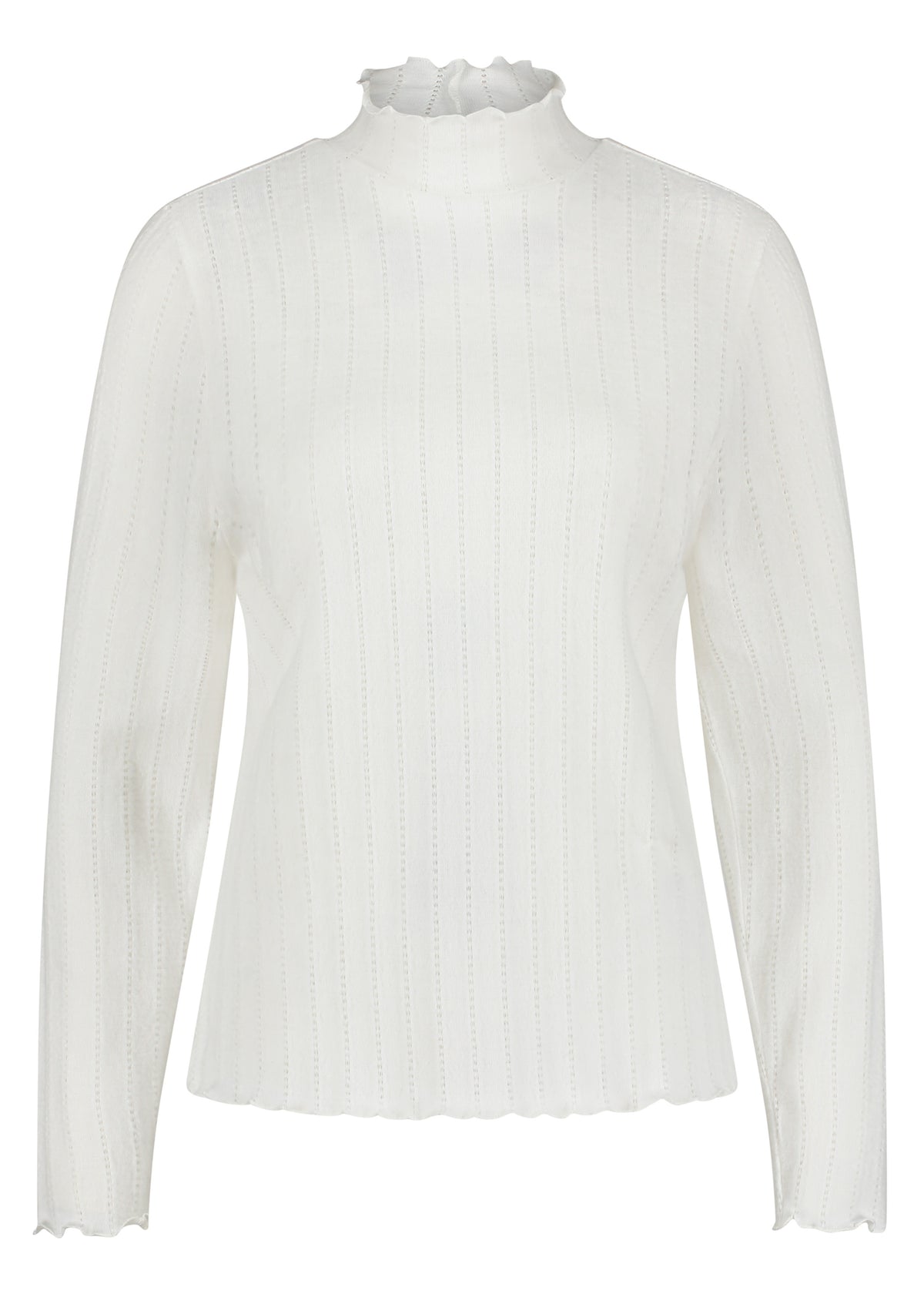 Top Fancy Mock Neck - Wit