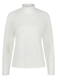 Top Fancy Mock Neck - Wit