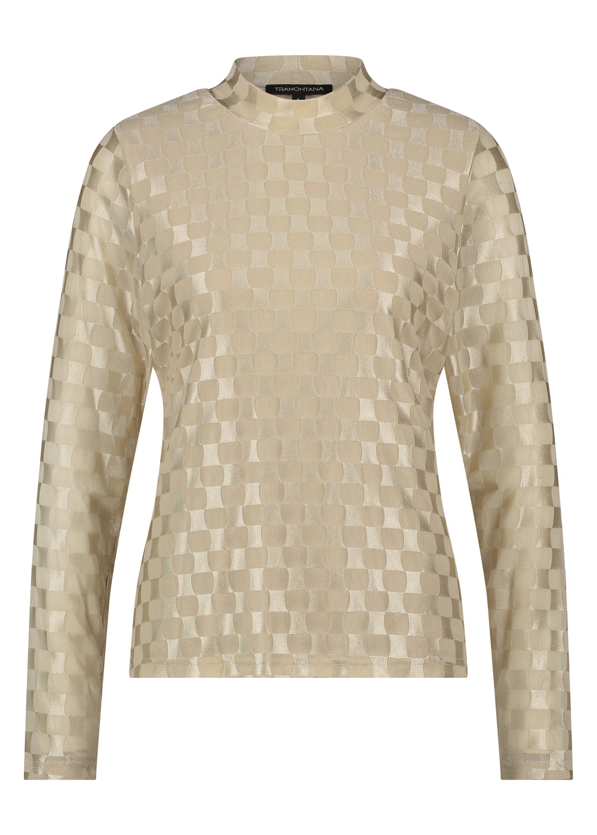 Top Mesh Checked - Beige