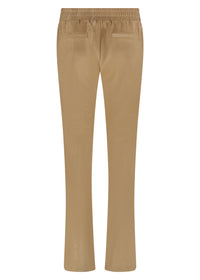 Trousers Flared Suedine - Beige
