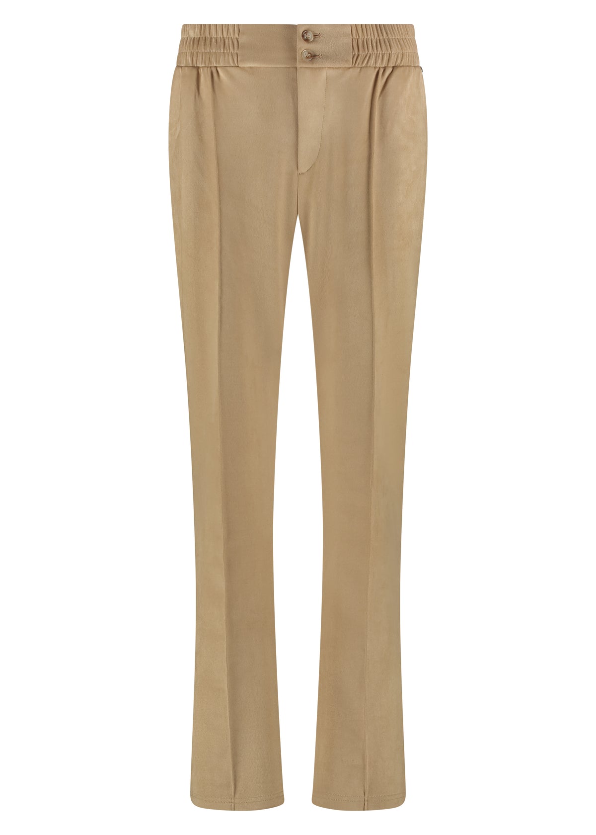 Trousers Flared Suedine - Beige