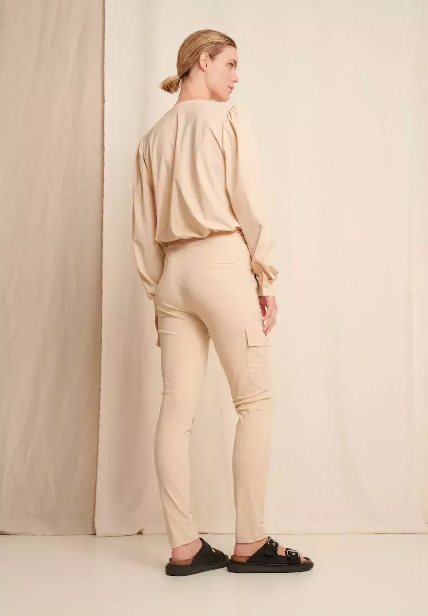 Dela Blouse Technical Jersey - Beige
