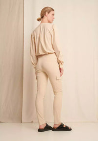 Dela Blouse Technical Jersey - Beige