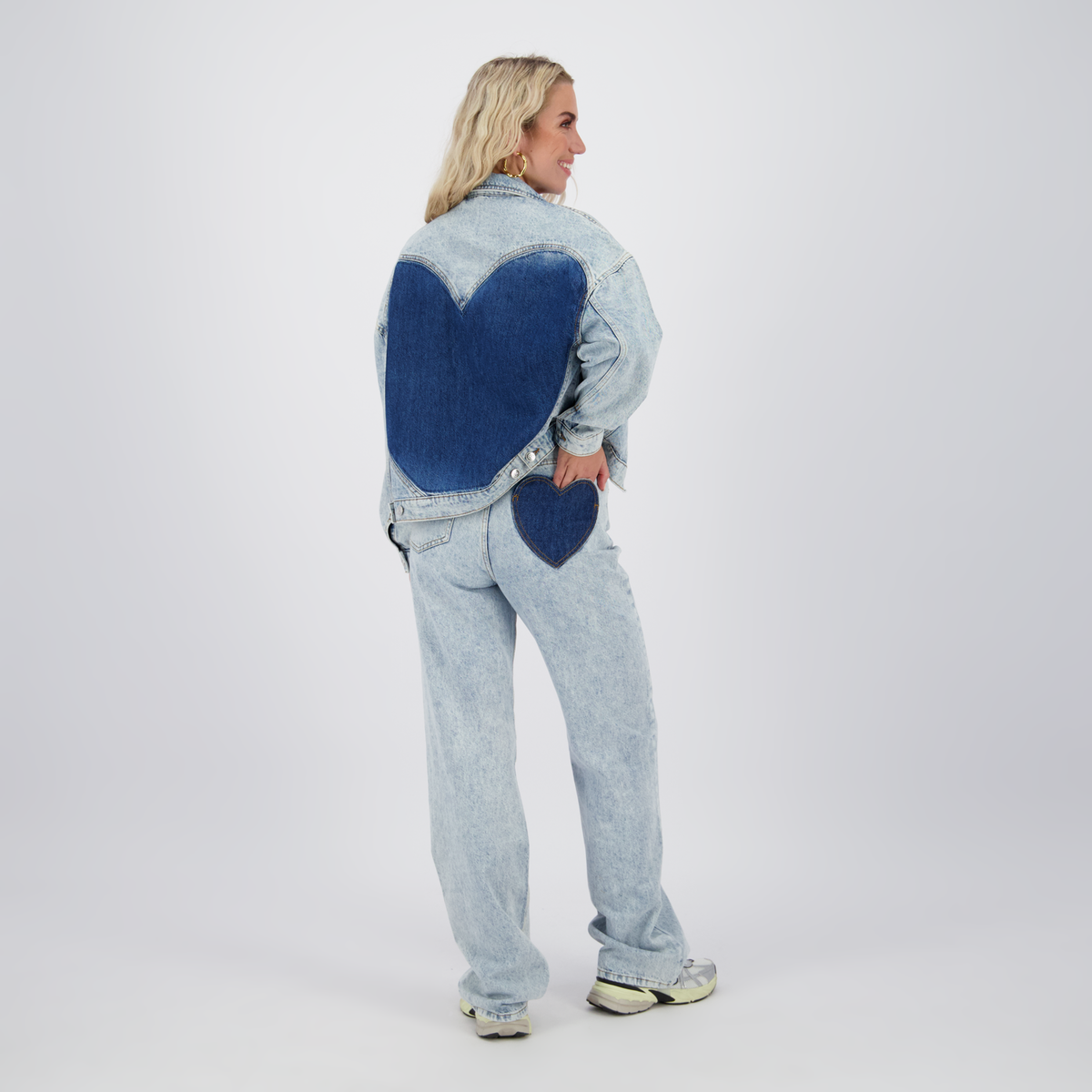 Savanna Heart straight jeans - Blauw