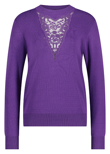 Jumper Plastron Neckline - Paars