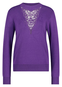 Jumper Plastron Neckline - Paars