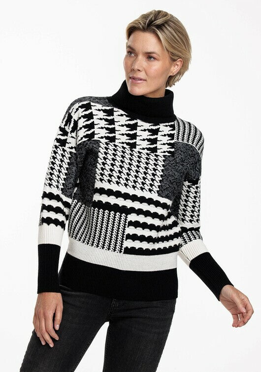 Jumper Rollneck Jacquard - Wit