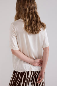 Satin Short-Sleeve Top
