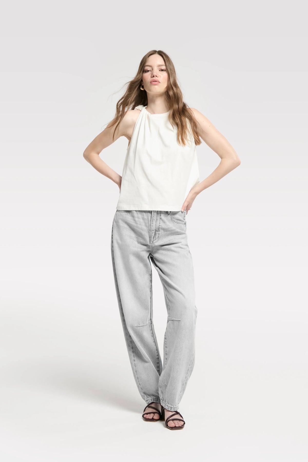 Amber - Balloon Jeans - Grijs