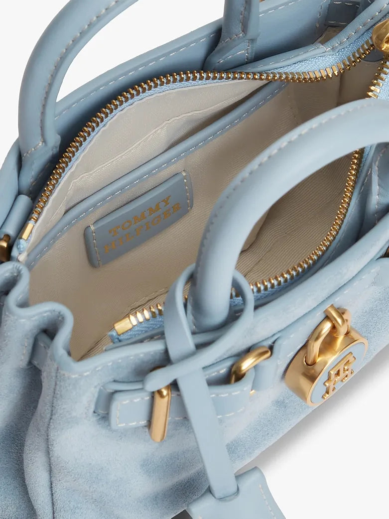 American icon micro tote suede - Blauw