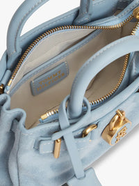 American icon micro tote suede - Blauw