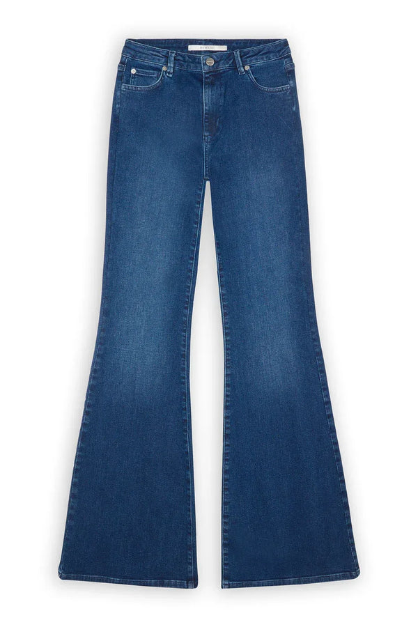 Angelina - Wide Flared Jeans - Blauw
