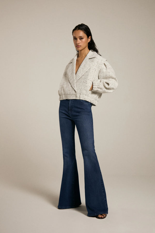 Angelina - Wide Flared Jeans - Blauw